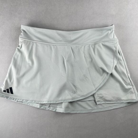 Adidas Club Skirt Womens XL Wonder Silver Tennis Skort AEROREADY Built-In Shorts - Picture 1 of 7